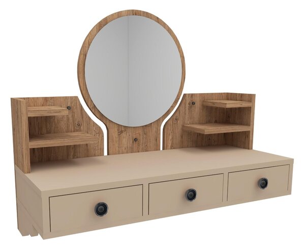 Măsuță de toaletă Makole (pin atlantic + bej) . 1094113