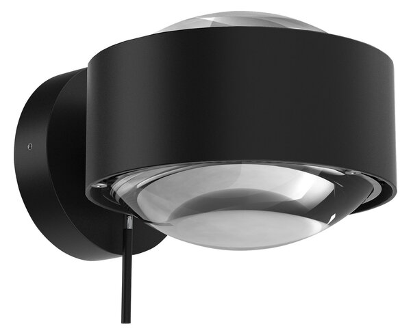 Top Light Puk Maxx Wall+, G9 lentile transparente, negru mat/cromo, reglabil, Negru, Camera de zi / sufragerie, Metal, Design