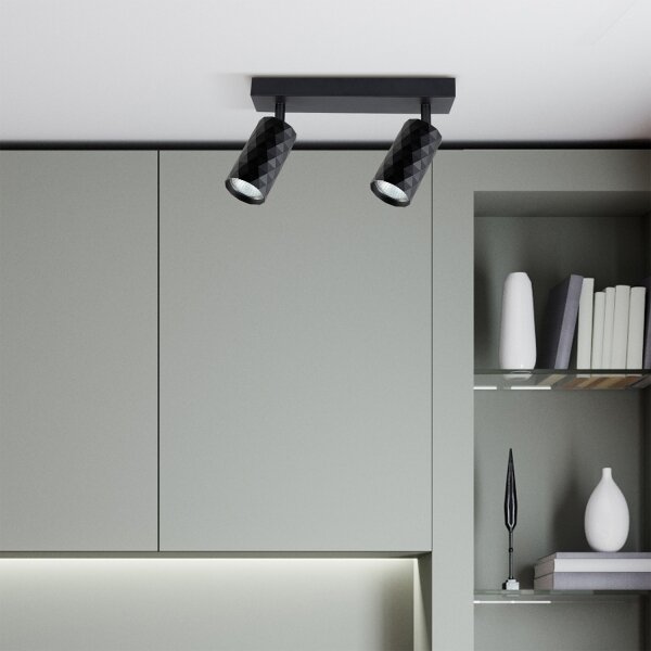 Brilagi - Spot LED RGBW reglabil SELE DIAMANT, 2x GU10, 4,8W, 230V, negru