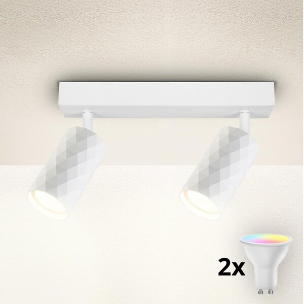 Brilagi - Spot LED RGBW compatibil cu dimmer SELE DIAMANT 2xGU10/4,8W/230V, alb