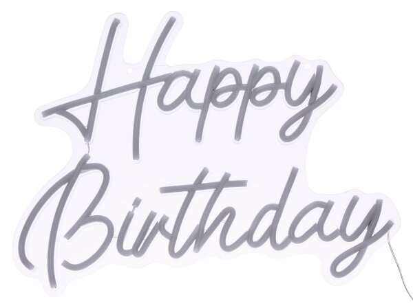 Atmosphera - Decorațiune neon LED de perete HAPPY BIRTHDAY LED/5V