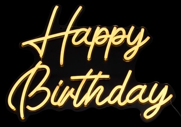 Atmosphera - Decorațiune neon LED de perete HAPPY BIRTHDAY LED/5V