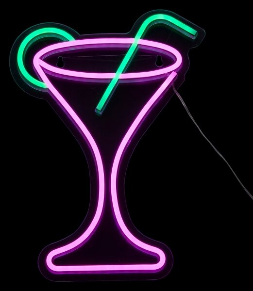 Decorațiune de perete LED neon COCTAIL, 5V - Atmosphera
