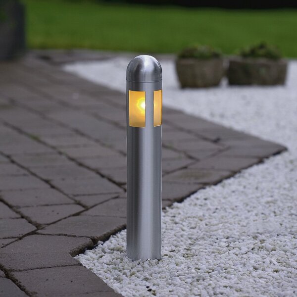 Konstsmide Set 3x lampă LED postament Amalfi crampon de sol, Gri, Metal, Modern, Piedestal pentru exterior