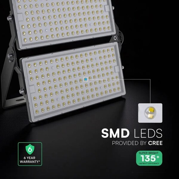 Proiector LED 500W, 230V, 4000K, IP65, gri