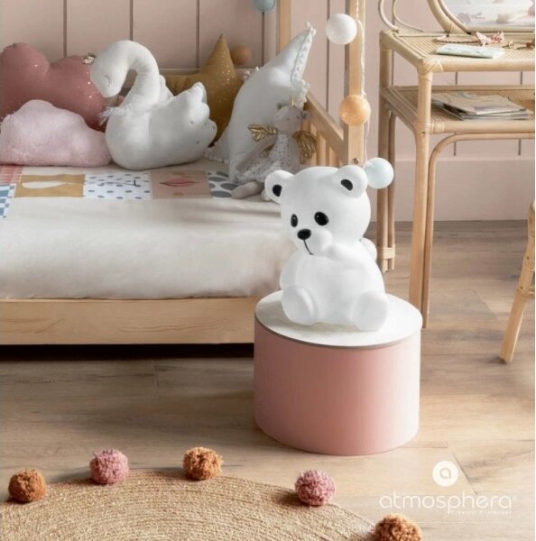 Atmosphera - Lampă LED de veghe pentru copii TEDDY, 3xAA, albă