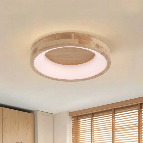 Brilagi-LED Plafonieră FALCON WOOD LED/30W/230V 3000/4000/6000K 45 cm lemn