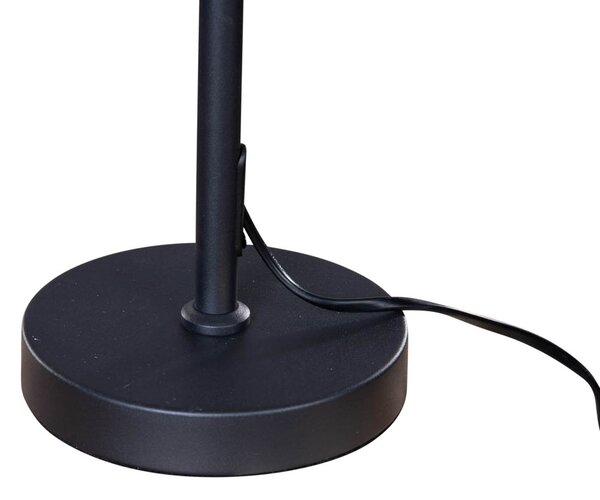 Lampă de masă neagră cu abajur din catifea bronz 35cm - Parte
