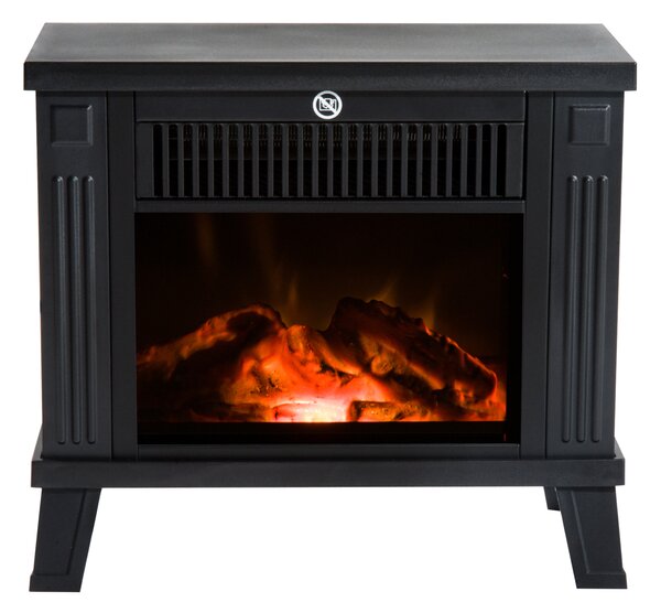Semineu electric 600W/1200W, Incalzitor electric, aparat de incalzire, aeroterma 34.5x17x31cm HOMCOM | Aosom Romania