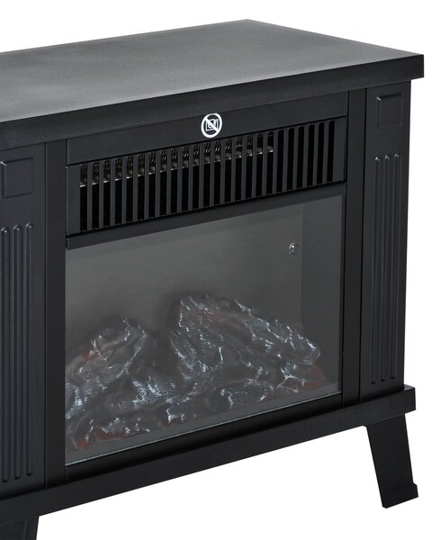 Semineu electric 600W/1200W, Incalzitor electric, aparat de incalzire, aeroterma 34.5x17x31cm HOMCOM | Aosom Romania