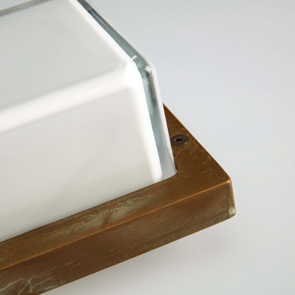 Moretti Luce Aplică LED de exterior Ice Cubic 3403, alamă antic, Bronz / Alamă Veche, Metal