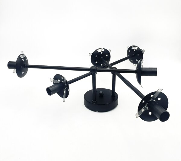 Brilagi - Lustră aplicată MALIVA 6xE14/15W/230V negru/alb