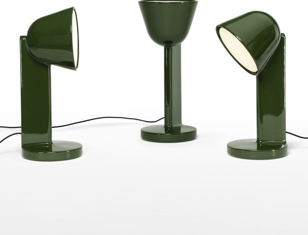 FLOS Lampă de masă Céramique Up, verde, reglabil, Verde, Camera de zi / sufragerie, Ceramică, Design