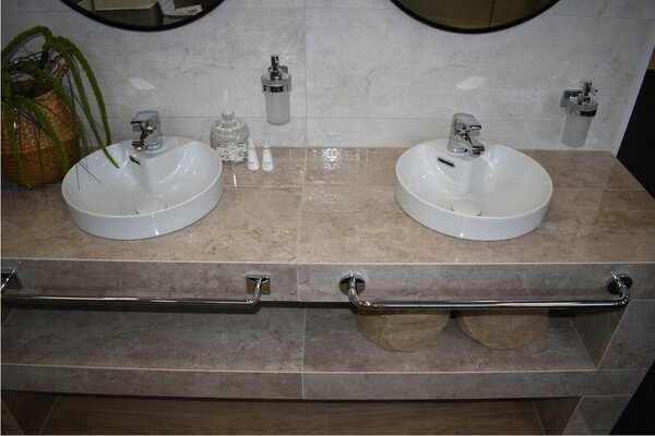 Cersanit Crea, scurgere pentru chiuveta ClickClack ceramica cu preaplin, alb, K99-0223