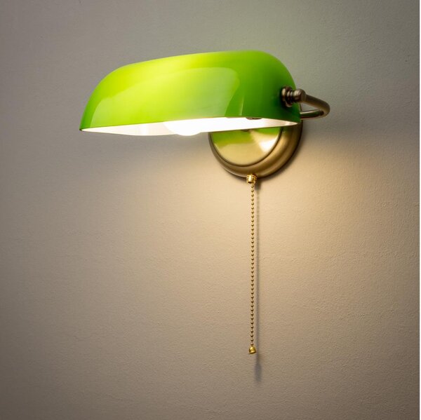 Brilagi - Aplica de perete BANK OFFICE 1xE27/60W/230V alama/verde