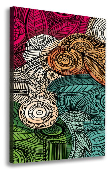 Pictură pe pânză pene abstracte