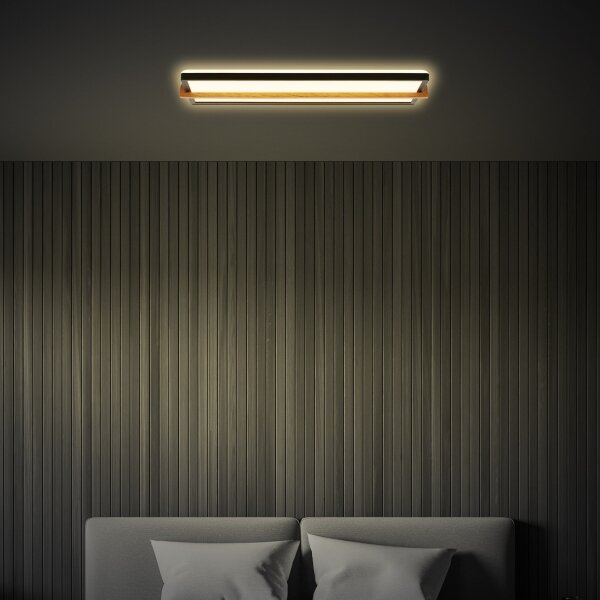 Briloner 3846015 - Plafonieră LED, 22 W, 230 V, 60,5 x 20 cm