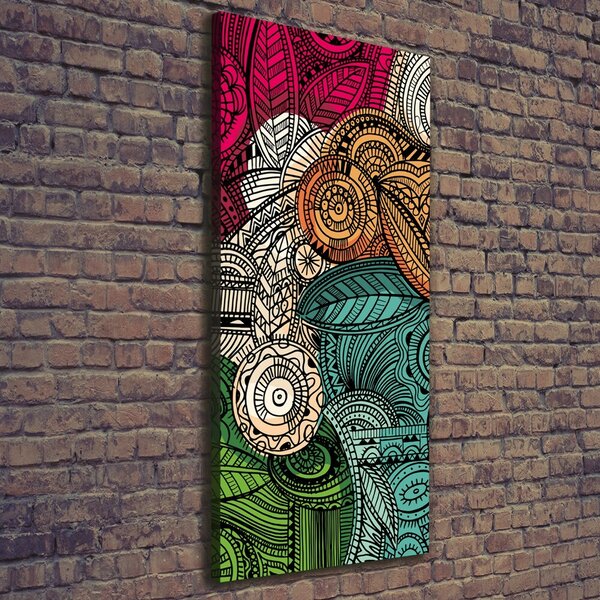 Pictură pe pânză pene abstracte