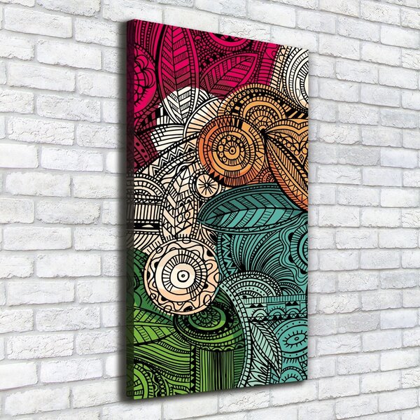 Pictură pe pânză pene abstracte