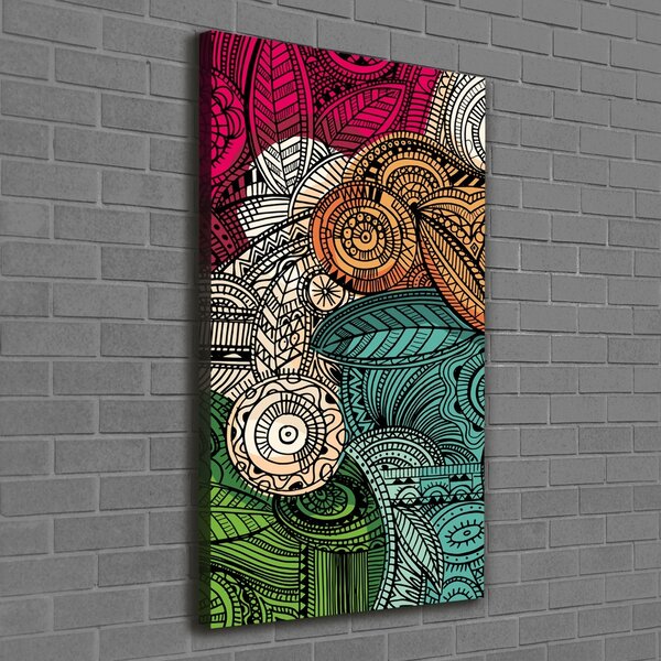 Pictură pe pânză pene abstracte
