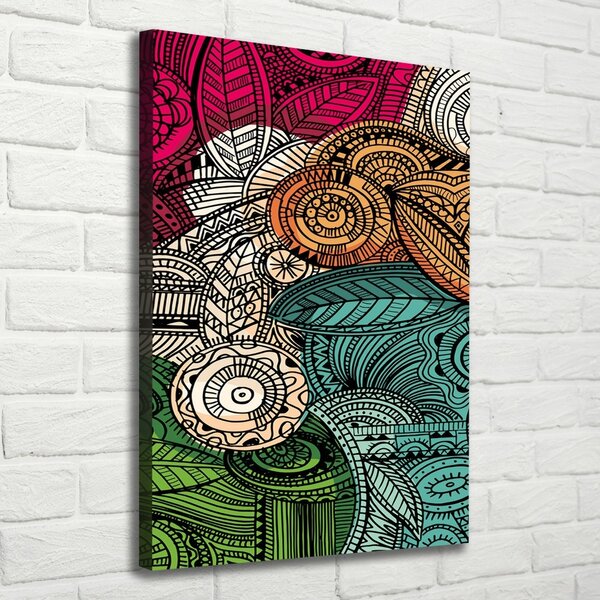 Pictură pe pânză pene abstracte