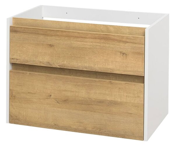 Mereo Mereo, Opto, dulap baie 81 cm, alb, stejar, alb/stejar, negru, MER-CN931S