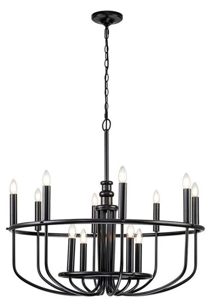 Kichler KL-CAPITOL-HILL12-BLK-Candelabru pe lanț CAPITOL HILL 12xE14/40W/230V negru