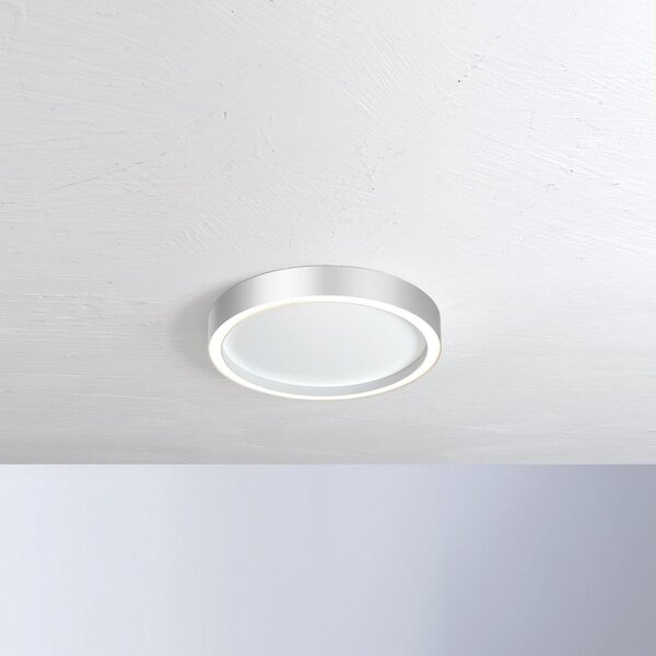 BOPP Bopp Aura LED plafonieră Ø 30cm alb/aluminiu, reglabil, Metalic, Camera de zi / sufragerie, Metal, Modern