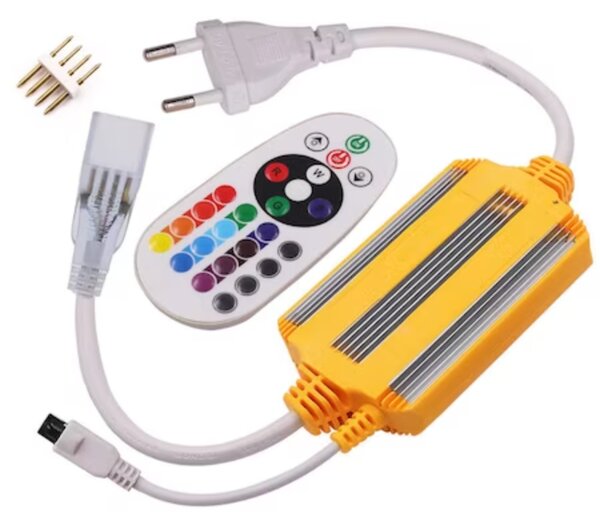Telecomanda si Cablu alimentare pentru Furtun Luminos Neon Flex RGB