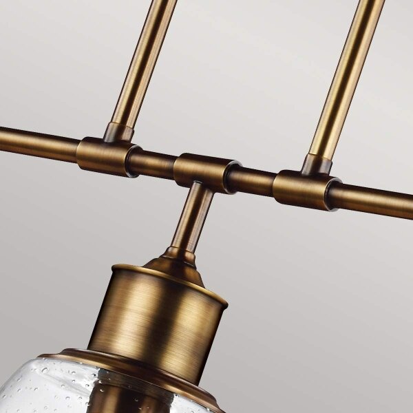 Lustră pe tijă HOBSON Feiss FE-HOBSON-3P-AB, 3xE27/60W/230V, bronz