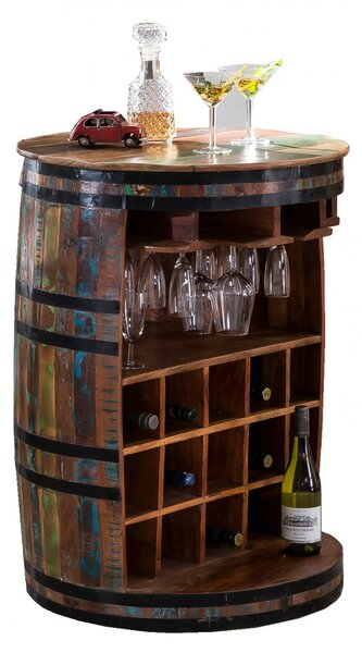 Dulapior pentru vin in forma de butoi RIVERBOAT, depozitare pentru 15 sticle
