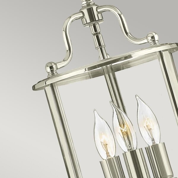 Hinkley HK-GENTRY-P-S-PN - Candelabru pe lanț GENTRY, 3xE14/60W/230V, crom lucios