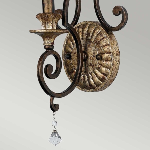 Quoizel QZ-MARQUETTE1 - Aplica de perete MARQUETTE, 1xE14/60W/230V, bronz