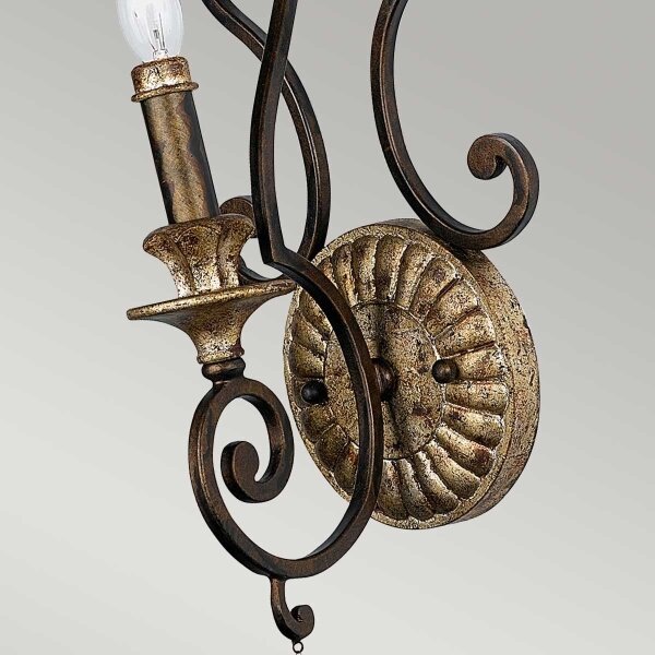 Quoizel QZ-MARQUETTE1 - Aplica de perete MARQUETTE, 1xE14/60W/230V, bronz