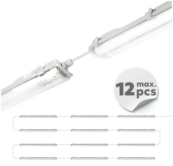 Corp de iluminat tehnic LED T8 2xG13/18W/230V 4000K IP65 127 cm