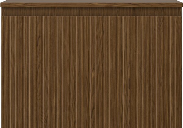 Mexen Rivel, mobilier de baie 70 cm cu blat, 1 sertar, canelat, nuc, 91A20-07047-1-BFC86