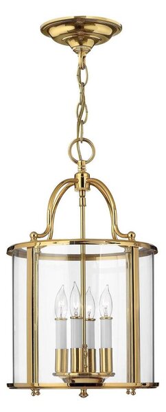 Hinkley HK-GENTRY-P-M-PB - Candelabru suspendat pe lanț GENTRY, 4xE14/60W/230V, auriu