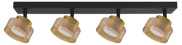 Brilagi - LED Spot AURA LUX, 4x GX53, 30W, 230V, negru/auriu