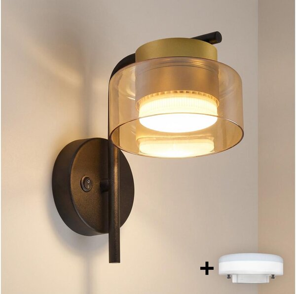 Aplica de perete Brilagi AURA LUX 1xGX53/30W/230V neagră/aurie