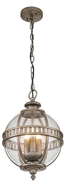 Kichler KL-HALLERON-8M-BU - Lustră de exterior suspendată pe lanț HALLERON, 3xE14/40W/230V IP44