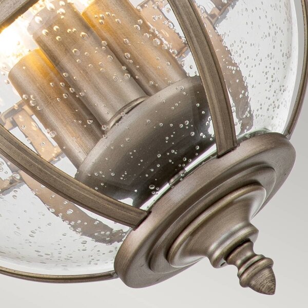 Kichler KL-HALLERON-8M-BU - Lustră de exterior suspendată pe lanț HALLERON, 3xE14/40W/230V IP44