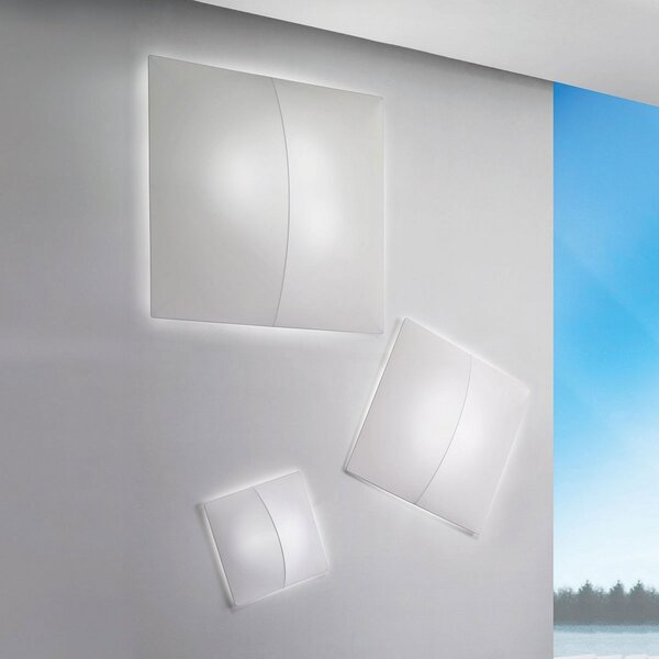 Axo Light Axolight Nelly S - aplică cu stofă 60x60cm, reglabil, Alb, Camera de zi / sufragerie, Metal, Design, Plafon unghiular direct