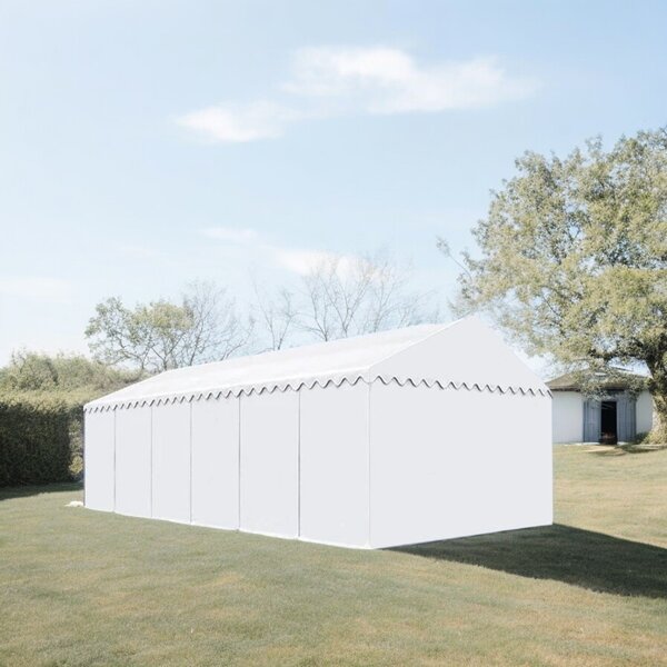 Cort industrial 12x6x3.7 m, prelata PVC ignifug, 480 g/mp, cadru otel, fara ferestre