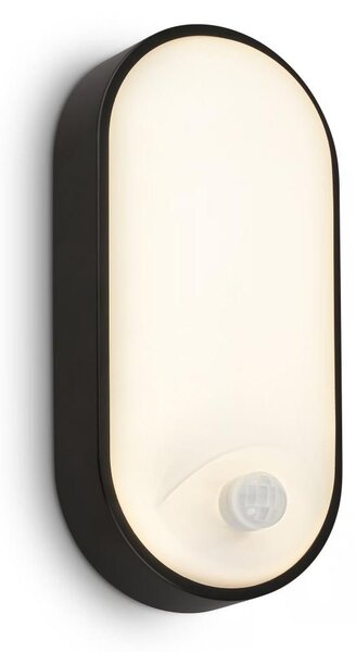Brilo - Aplică de perete pentru exterior cu senzor de mișcare LED/12W/230V IP65 neagră