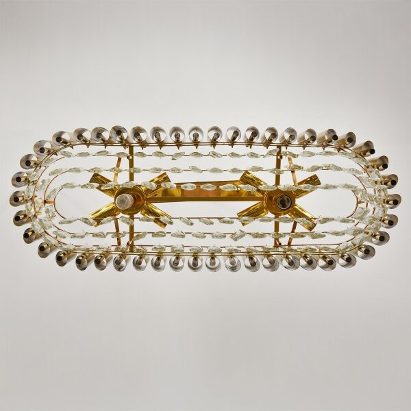 Brilagi - Candelabru pe lanț ECLIPSE, 10x E14/10W/230V, 78x28 cm, auriu