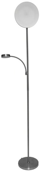 Lampă de podea LED dimabilă NORA LED/25W/230V 2200/3000/4000K + LED/5W 3000K crom + telecomandă