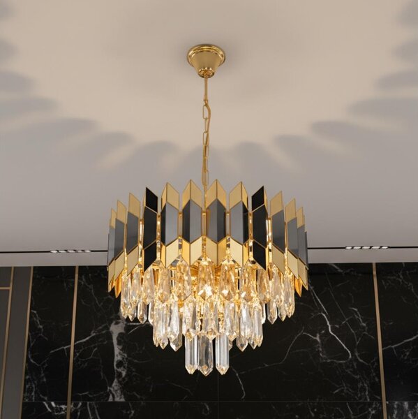Brilagi - Candelabru CRISTAL cu lanț, 5xE14/40W/230V, diam. 38 cm