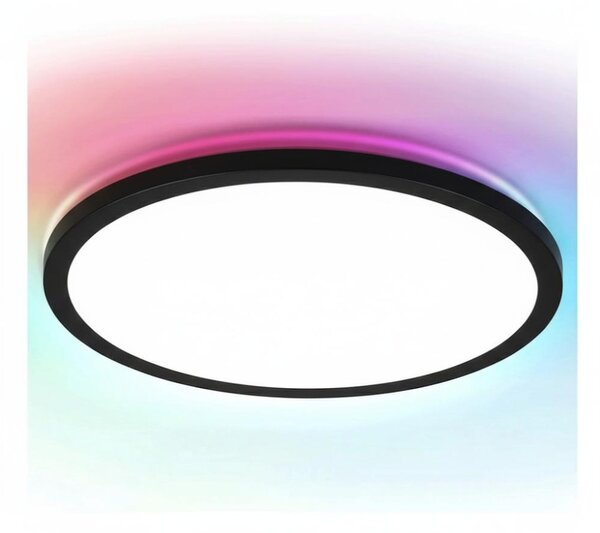 Brilagi - Plafonieră VIBE LED RGBW dimmabilă, 24W/230V, 3000-6500K, neagră + telecomandă