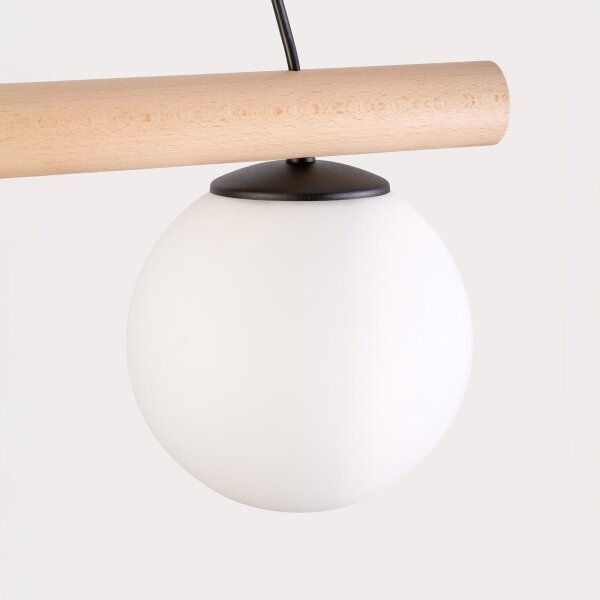 Pendul cu cablu WOODSTOCK 2xE27/15W/230V lemn/negru