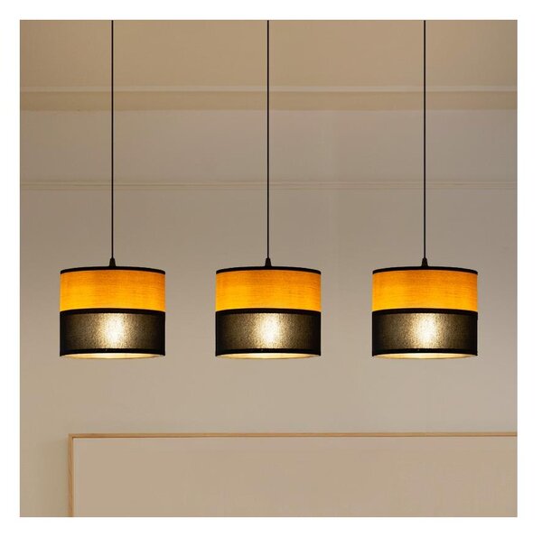 Lustră pe cablu ALBA 3xE27/15W/230V negru/maro